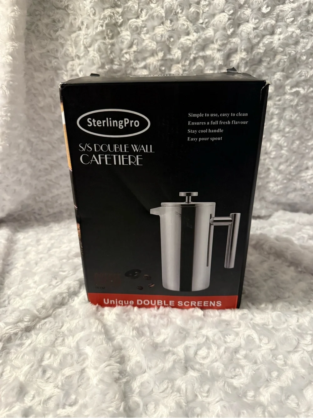 Stainless Steel Coffee Press - Mirror Double-Wall French Press